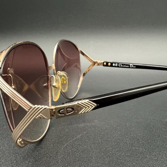 Vintage Christian Dior 2250 Butterfly Sunglasses – Black Enamel & Goldtone main image 4